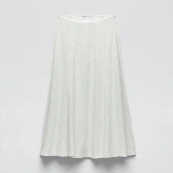 Zara Silver Knit  Metallic Thread Sleeveless Top & Maxi Skirt Set - Picture 10 of 16